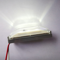 Feu de gabarit latéral étanche à lentille PC, 3 LED (rouge, ambre, blanc), rectangulaire 4 pouces, robuste pour remorques