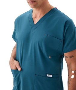 OEM/ODM logotipo personalizado hombres médico uniformes médicos enfermería uniforme clínica Scrub conjuntos de manga corta Tops pantalones uniforme mujeres - Product Image 3