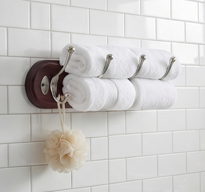 Premium Wooden Wall Mount <b>Hook</b> Rack With Stainless Steel <b>Hooks</b> Classic Design For Clothing Storage Stylish Home Decor - Product Image 4