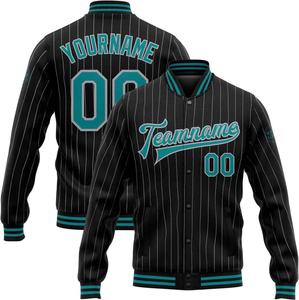 Veste de baseball universitaire unisexe personnalisée, style streetwear, à rayures sublimées, coupe-vent, écologique, pour sports d'hiver - Product Image 1