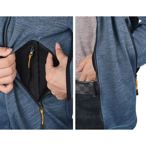 Sweat à capuche en molleton brodé de luxe pour homme, mélange de coton doux, pull personnalisé avec logo, streetwear tendance - Product Image 4