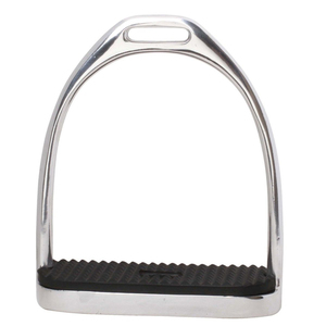 Étriers en acier inoxydable avec coussinet en caoutchouc blanc pour l'équitation - Product Image 6