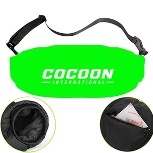 Sac chauffe-mains de football/rugby OEM, doublure polaire thermique, pour temps froid, avec ceinture de taille pour quartier-marcheur, personnalisable avec logo, noir - Product Image 3