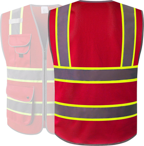 Premium Quality Workwear <b>Uniforms</b> Safety Vest Lightweight Reflective <b>Construction</b> Safety Vest Manufacturer Wholesale Supply - Product Image 6