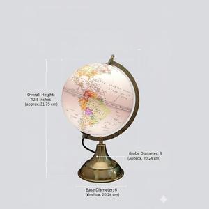 Globo terráqueo de alta definición para estudio y decoración, elegante globo de mesa para proyectos escolares y educación. - Product Image 2