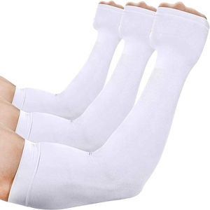 Unisex Black Arm Sleeve Anti-Uv Protection Seamless Fit For Adults <b>Cycling</b> Outdoor Use - Product Image 6