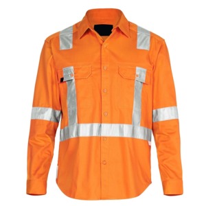 High Visibility Breathable Long Sleeve Cotton Mechanic Custom <b>Welding</b> Safety Worker <b>Shirt</b> Reflective Unisex Hi Vis Workwear - Product Image 1