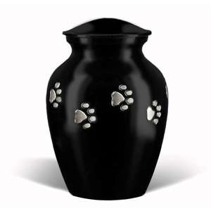 Urna Funeraria Conmemorativa con Diseño de Huella de Pata Plateada, Urna Grande para Mascotas, Color Negro, Urna para Guardar Cenizas de Perros y Gatos, 2026 - Product Image 5