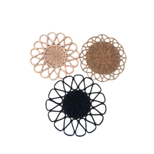 Set de table rond en rotin tressé à la main du Vietnam pour la décoration de table, la décoration murale, la maison, les restaurants, les cafés et les événements - Product Image 1
