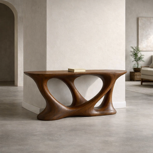 Mesa Consola Moderna para Entrada, Elegante Mueble de Madera para Pasillo o Sala de Estar, Mesa Decorativa Artística Contemporánea para Entrada - Product Image 3