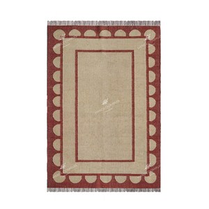 Tapis artisanal en jute et chanvre naturel – Tapis de sol bohème écologique – Tapis artisanal en jute et chanvre écologique – Style bohème moderne - Product Image 3