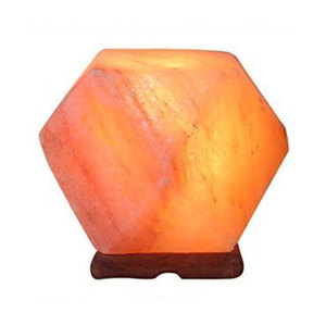 Lampe en sel de l'Himalaya, forme géométrique, artisanat naturel sculpté, respectueux de l'environnement, Feng Shui, Sian Enterprises, décoration d'intérieur - Product Image 2