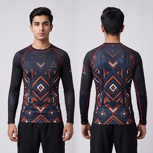 Custom MMA Rash Guard Long Sleeve Wholesale Sublimation Printed Men Martial Arts <b>Compression</b> <b>Shirt</b> Factory - Product Image 1