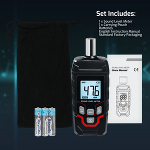 Medidor de nivel de sonido digital de 30-130dB, ponderación A, pantalla LCD grande, micrófono de alta sensibilidad, medidor de decibeles para oficina y hogar - Product Image 5