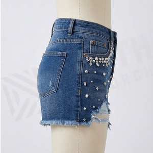 Shorts de Mezclilla Rectos de Cintura Alta para Mujer, Verano, Casuales, Elegantes, Cómodos, Color Personalizado, Jeans al por Mayor, Ropa de Moda - Product Image 3