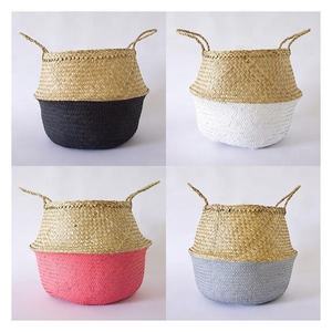 Venta al por mayor 100% Eco-Friendly tejido Seagrass vientre cesta plegable maceta de almacenamiento en estilo colorido - Product Image 2