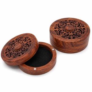UNIVERSAL OVERSEAS Ensemble de brûleurs d'encens de luxe de style arabe en bois de bambou et métal, brûleur d'aromathérapie écologique pour la maison et l'hôtel - Product Image 2