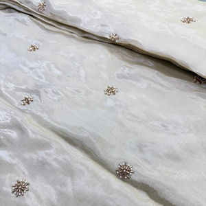 Tela Premium Transpirable, Ecológica, de Secado Rápido, Teñida, de Viscosa, con Bordado de Cuentas Originales, para Bolsos de Niñas Medianos - Product Image 1