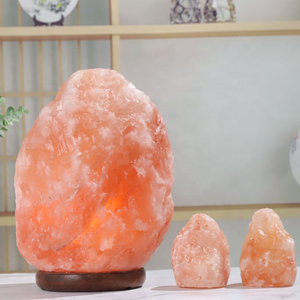 Lampes en sel de l'Himalaya en gros, pierre de cristal naturelle avec base en bois, plusieurs tailles, fournisseur de décoration intérieure - Product Image 3