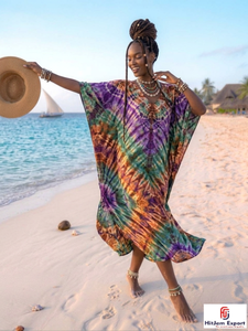 Elegant Premium Stylish Printed <b>Kaftan</b> Dress Women Beach Wear Loose Fit Soft Fabric <b>Summer</b> Manufacturing Supply - Product Image 5