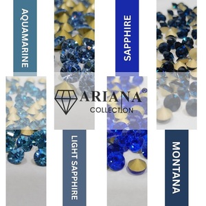 ARIANA Piedras de Cristal Premium Chaton con Reverso Puntiagudo, Aguamarina, Zafiro Claro, Zafiro Montana para Prendas, Joyería y Diademas - Product Image 2