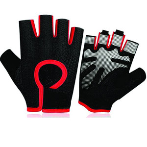 <b>Half</b> Finger Cycling Gloves Unisex Black Striped Non <b>Slip</b> Breathable Polyester Nylon Racing Gloves for Outdoor Sports Training - Product Image 6