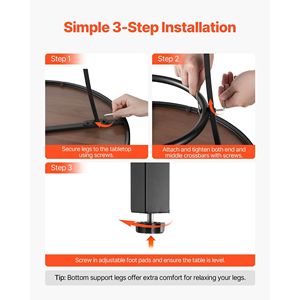 Tavolo da Bar esterno 23.7 altezza da bancone facile da pulire con struttura in metallo robusto per interno alto Pub cucina tavoli da giardino bistrot - Product Image 5