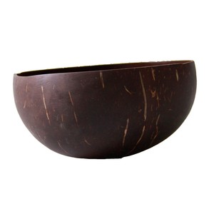 Bol en coquille de noix de coco biologique poli à la main avec support cuillère en bois écologique conception classique conteneur alimentaire emballé en carton - Product Image 5