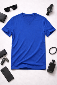 Camiseta formal de cuello redondo para hombre hecha de 95% algodón - 5% tela de spandex, suave y transpirable. - Product Image 6