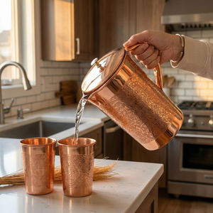 Taza Moscow Mule FAIZA CRAFT de 500ml, Diseño Clásico, Ecológica, con Tapa de Cobre y Asa de Paja, OEM/ODM, Vaso para Bebidas, Gran Venta - Product Image 2