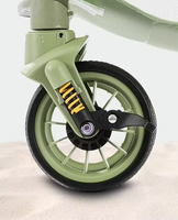 Poussette Métallique Haute Qualité pour Bébé 0-6 Mois, Réversible, Grandes Roues, Légère, Pliable, Antichoc, Capacité de Charge 15kg