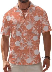Chemise hawaïenne pour homme Chemise de plage à manches courtes avec boutons imprimés floraux tropicaux Chemise de vacances en polyester Sublimation complète - Product Image 2