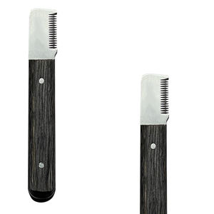 High Quality Striping Groomer Tool Wooden Handle Pet <b>Dog</b> Grooming Stripping Knife - Product Image 5
