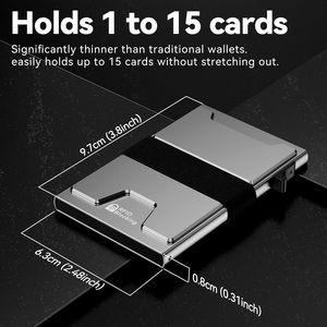 Portafoglio Sottile Intelligente Furid per Uomo con Blocco RFID, Porta Carte di Credito in Metallo con Apertura a Scatto, Confezione Regalo - Product Image 2