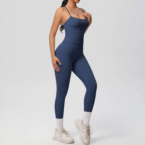 Conjunto de Top de Yoga para Fitness, Traje de Gimnasio, Top Deportivo sin Mangas, Ropa Interior Deportiva con Espalda Cruzada - Product Image 5