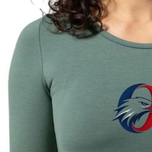 Camiseta de Compresión de Manga Larga para Mujer, Color Verde Salvia, para Gimnasio, Fitness, Entrenamiento, Deporte, Secado Rápido, Ropa Deportiva Activa - Product Image 3
