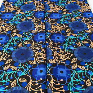 Tela africana de alta calidad con estampado de cera y algodón Ankara con patrones culturales vibrantes, 120 g/m², para ropa y manualidades, Kenia - Product Image 1
