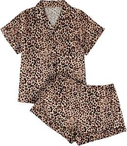 Pijama de Mujer para Primavera, Verano, Otoño e Invierno, Transpirable, de Secado Rápido, Camisón hasta la Rodilla, Manga Corta, con Dibujos Animados, Talla 3XL, 100% Algodón - Product Image 3