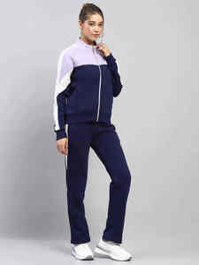 Vêtements de sport deux pièces de qualité supérieure, bleu uni, col montant, pour femmes, séchage rapide, respirant, vêtements de sport pour la salle de sport, vêtements de sport actifs, grande taille, hiver - Product Image 4