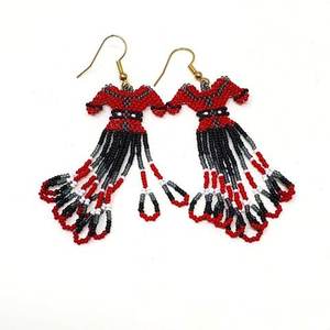 Pendientes Étnicos Clásicos para Mujer, Hechos a Mano con Cuentas de Algodón, Ligeros, con Diseño de Mariposa en Forma de Diamante, Estilo 65 - Product Image 2