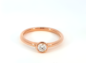 Bague en or jaune 14 carats avec diamant de laboratoire pour homme, solitaire rond E VVS, sertie clos, pour fiançailles et mariage, bijoux certifiés IGI - Product Image 3