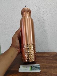 Handcrafted Hammered Design Pure Copper Classic Style <b>Ceramic</b> <b>Mug</b> with Leak-Proof Lacquer Bottom for Business Gifts - Product Image 6