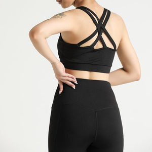 Nuevo Conjunto de Yoga para Mujer 2026 con Estampado Frontal Sólido, Leggings Transpirables para Gimnasio, Sujetador Deportivo, Elástico en Cuatro Direcciones, Secado Rápido, Talla Grande, 2 Piezas - Product Image 5