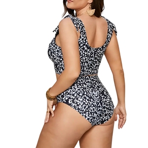 Vêtements de plage imperméables respirants taille haute pour femmes ensemble de bikini d'été sexy avec motif animal rembourré amovible pour vêtements de plage - Product Image 4