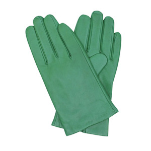 Gants en cuir vert, longueur poignet, style uni, non doublés, décontractés, utilisables en toutes saisons, en cuir de mouton souple de qualité supérieure - Product Image 3