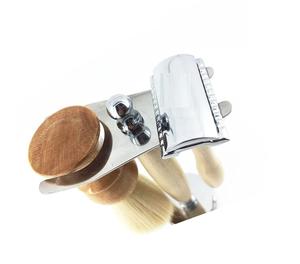Kit de Rasage Professionnel pour Hommes avec Brosse à Barbe en Poils Synthétiques, Léger, en Cuir, Très Vendu - Product Image 2