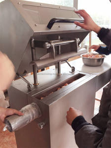 10kg High Quality Frozen Meat Cod Mutton Roll Filling Machine Commercial Pneumatic Control Meat Roll Stuffing <b>Maker</b> device - Product Image 2