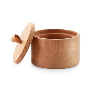 Salero Clásico de Madera de Acacia con Tapa Magnética Giratoria, Recipiente para Sal Hecho a Mano, Porta Especias para Encimera de Cocina - Product Image 3