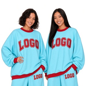 Wholesale Women Streetwear Sweatshirt Set <b>Oversized</b> Casual Crew Neck Top Matching Comfortable <b>Sweatpants</b> - Product Image 6