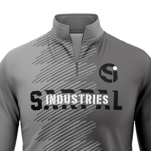 Nouveau style – Sweat-shirt homme automne à demi-zip, col montant, tendance, passe-partout, en coton, avec logo frontal par sublimation, fermeture 1/4 zip - Product Image 4